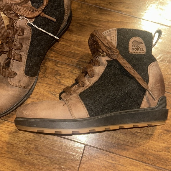 SOREL Evie II NW Lace Boot - Tobacco/Black size 7.5 - Picture 7 of 9